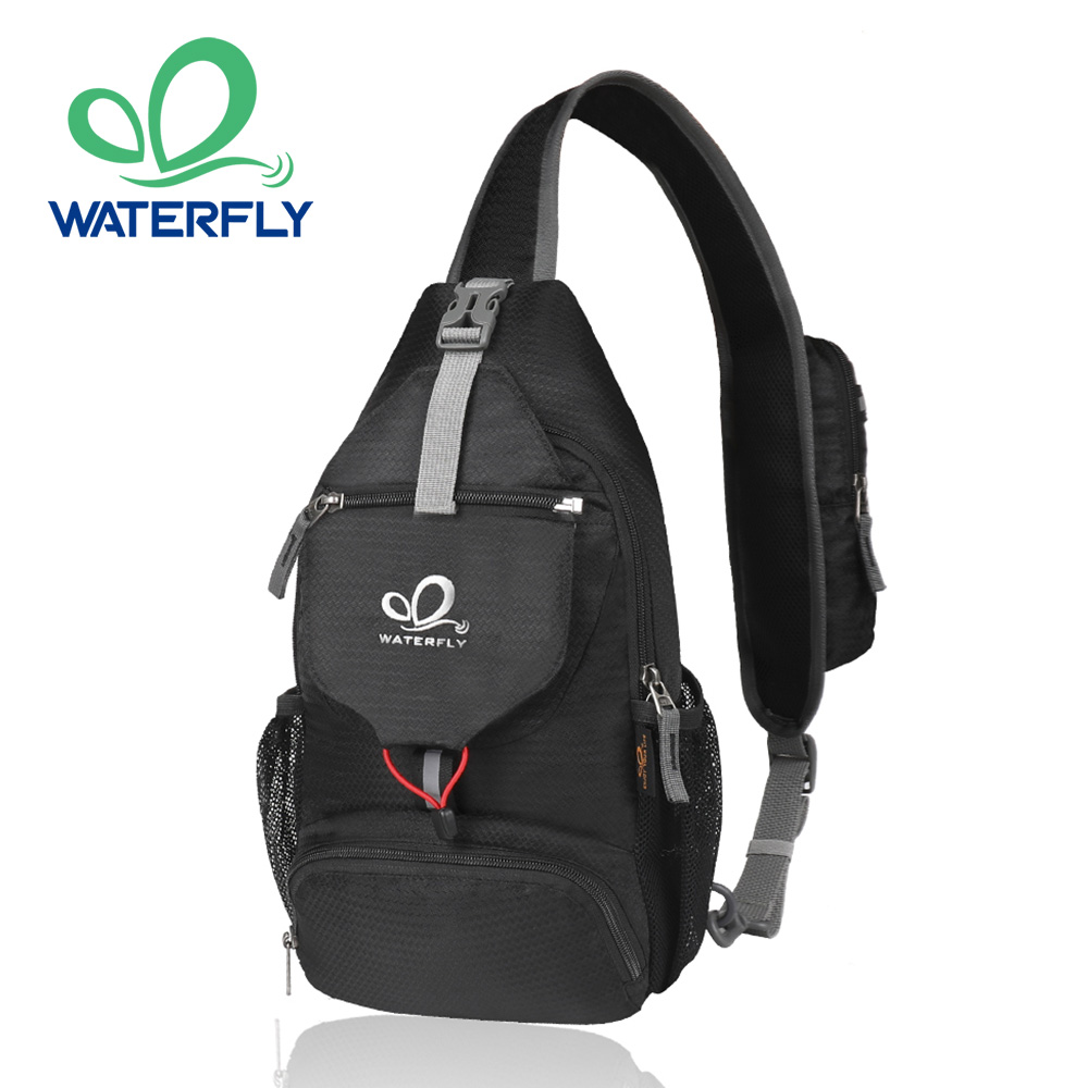 WATERFLY Chest Bag Shoulder Sm - Canvas Backpack Casual 评论和价格