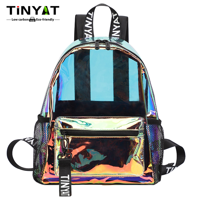 TINYAT PVC Clear Backpacks for - Fashion Backpack Women 评论和价格