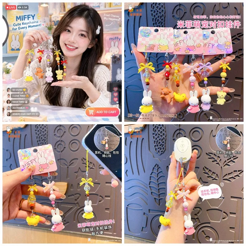 MIFFY Plush Keychain Bunny Pen - Fashion Backpack Women 评论和价格